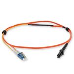 Picture of 1m MT (Male) Orange OM1 to LC (Male) Yellow OS2 Duplex OFNR Mode Conditioning Cable