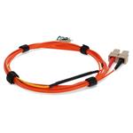 Picture of 6m SC (Male) Orange OM1 to LC (Male) Yellow OS2 Duplex OFNR Mode Conditioning Cable