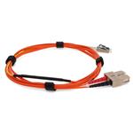 Picture of 6m SC (Male) Orange OM1 to LC (Male) Yellow OS2 Duplex OFNR Mode Conditioning Cable