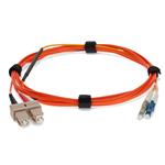 Picture of 6m SC (Male) Orange OM1 to LC (Male) Yellow OS2 Duplex OFNR Mode Conditioning Cable