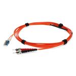 Picture of 2m ST (Male) Orange OM2 to LC (Male) Yellow OS2 Duplex OFNR Mode Conditioning Cable