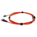Picture of 2m ST (Male) Orange OM2 to LC (Male) Yellow OS2 Duplex OFNR Mode Conditioning Cable