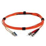 Picture of 2m ST (Male) Orange OM2 to LC (Male) Yellow OS2 Duplex OFNR Mode Conditioning Cable