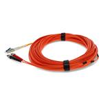Picture of 12m ST (Male) Orange OM1 to LC (Male) Yellow OS2 Duplex OFNR Mode Conditioning Cable