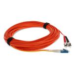 Picture of 12m ST (Male) Orange OM1 to LC (Male) Yellow OS2 Duplex OFNR Mode Conditioning Cable