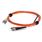 Picture of 2m ST (Male) Orange OM1 to LC (Male) Yellow OS2 Duplex OFNR Mode Conditioning Cable TAA compliant