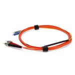 Picture of 2m ST (Male) Orange OM1 to LC (Male) Yellow OS2 Duplex OFNR Mode Conditioning Cable TAA compliant