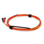 Picture of 2m ST (Male) Orange OM1 to LC (Male) Yellow OS2 Duplex OFNR Mode Conditioning Cable TAA compliant