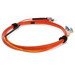 Picture of 2m ST (Male) Orange OM1 to LC (Male) Yellow OS2 Duplex OFNR Mode Conditioning Cable TAA compliant