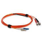 Picture of 2m ST (Male) Orange OM1 to LC (Male) Yellow OS2 Duplex OFNR Mode Conditioning Cable TAA compliant