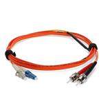 Picture of 2m ST (Male) Orange OM1 to LC (Male) Yellow OS2 Duplex OFNR Mode Conditioning Cable TAA compliant