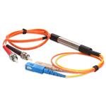 Picture of 1m ST (Male) Orange OM2 to SC (Male) Yellow OS2 Duplex OFNR Mode Conditioning Cable