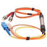 Picture of 1m ST (Male) Orange OM2 to SC (Male) Yellow OS2 Duplex OFNR Mode Conditioning Cable
