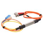 Picture of 1m ST (Male) Orange OM2 to SC (Male) Yellow OS2 Duplex OFNR Mode Conditioning Cable