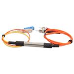 Picture of 1m ST (Male) Orange OM2 to SC (Male) Yellow OS2 Duplex OFNR Mode Conditioning Cable