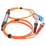 Picture of 1m ST (Male) Orange OM2 to SC (Male) Yellow OS2 Duplex OFNR Mode Conditioning Cable
