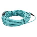 Picture of 25m MPO/UPC to 2xLC Duplex (4xLC)/UPC Aqua OM4 OFNR (Riser-Rated) 4-Strand Fiber Fanout Cable