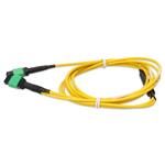 Picture of 10m MPO/APC to 2xMPO/APC Yellow OS2 LSZH 8-Strand SMF Fiber Patch Cable