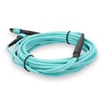 Picture of 3m MPO/UPC to 2xMPO/UPC Aqua OM4 OFNR (Riser-Rated) 12-Strand Fiber Fanout Cable