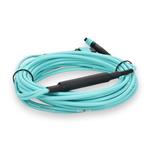 Picture of 3m MPO/UPC to 2xMPO/UPC Aqua OM4 OFNR (Riser-Rated) 12-Strand Fiber Fanout Cable
