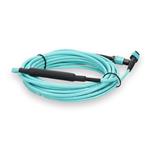 Picture of 3m MPO/UPC to 2xMPO/UPC Aqua OM4 OFNR (Riser-Rated) 12-Strand Fiber Fanout Cable