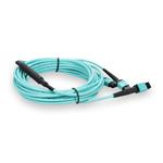 Picture of 3m MPO/UPC to 2xMPO/UPC Aqua OM4 OFNR (Riser-Rated) 12-Strand Fiber Fanout Cable