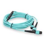 Picture of 3m MPO/UPC to 2xMPO/UPC Aqua OM4 OFNR (Riser-Rated) 12-Strand Fiber Fanout Cable