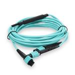 Picture of 3m MPO/UPC to 2xMPO/UPC Aqua OM4 OFNR (Riser-Rated) 12-Strand Fiber Fanout Cable
