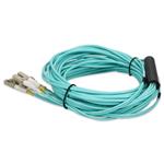 Picture of 8m MPO/UPC to 3xLC/UPC Aqua OM4 OFNR (Riser-Rated) 6-Strand Fiber Fanout Cable