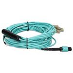 Picture of 8m MPO/UPC to 3xLC/UPC Aqua OM4 OFNR (Riser-Rated) 6-Strand Fiber Fanout Cable