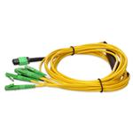 Picture of 3m MPO/APC to 4xALC Duplex (8xALC)/APC Yellow OS2 OFNR (Riser-Rated) 8-Strand SMF Fiber Fanout Cable