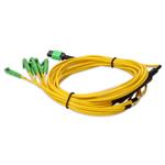 Picture of 3m MPO/APC to 4xALC Duplex (8xALC)/APC Yellow OS2 OFNR (Riser-Rated) 8-Strand SMF Fiber Fanout Cable