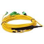 Picture of 3m MPO/APC to 4xALC Duplex (8xALC)/APC Yellow OS2 OFNR (Riser-Rated) 8-Strand SMF Fiber Fanout Cable