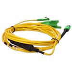 Picture of 3m MPO/APC to 4xALC Duplex (8xALC)/APC Yellow OS2 OFNR (Riser-Rated) 8-Strand SMF Fiber Fanout Cable