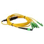 Picture of 3m MPO/APC to 4xALC Duplex (8xALC)/APC Yellow OS2 OFNR (Riser-Rated) 8-Strand SMF Fiber Fanout Cable