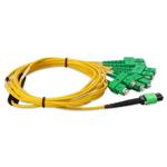Picture of 2m MPO/APC to 4xASC Duplex (8xASC)/APC Yellow OS2 OFNR (Riser-Rated) 8-Strand SMF Fiber Fanout Cable