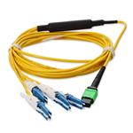 Picture of 10m MPO/APC to 4xCS Duplex (8xCS)/UPC Yellow OS2 OFNR (Riser-Rated) 8-Strand SMF Fiber Fanout Cable