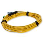 Picture of 12.5m MPO/APC to 4xLC/UPC Duplex Yellow OS2 OFNR (Riser-Rated) 8-Strand SMF Fiber Fanout Cable