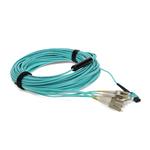 Picture of 12m MPO/UPC to 4xLC/UPC Duplex Aqua OM4 OFNR (Riser-Rated) 8-Strand Fiber Fanout Cable