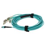 Picture of 1m MPO/UPC to 4xLC/UPC Duplex Aqua OM4 OFNP (Plenum-Rated) 8-Strand Fiber Fanout Cable