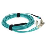 Picture of 1m MPO/UPC to 4xLC/UPC Duplex Aqua OM4 OFNP (Plenum-Rated) 8-Strand Fiber Fanout Cable