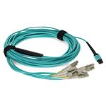Picture of 1m MPO/UPC to 4xLC/UPC Duplex Aqua OM4 OFNP (Plenum-Rated) 8-Strand Fiber Fanout Cable