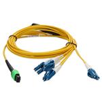 Picture of 1m MPO/APC to 4xLC/UPC Duplex Yellow OS2 LSZH 8-Strand SMF Fiber Fanout Cable