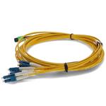 Picture of 1m MPO/APC to 4xLC/UPC Duplex Yellow OS2 OFNP (Plenum-Rated) 8-Strand SMF Fiber Fanout Cable