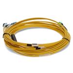 Picture of 1m MPO/APC to 4xLC/UPC Duplex Yellow OS2 OFNP (Plenum-Rated) 8-Strand SMF Fiber Fanout Cable