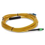 Picture of 1m MPO/APC to 4xLC/UPC Duplex Yellow OS2 OFNP (Plenum-Rated) 8-Strand SMF Fiber Fanout Cable
