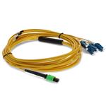 Picture of 1m MPO/APC to 4xLC/UPC Duplex Yellow OS2 OFNP (Plenum-Rated) 8-Strand SMF Fiber Fanout Cable