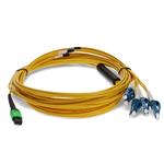 Picture of 1m MPO/APC to 4xLC/UPC Duplex Yellow OS2 OFNP (Plenum-Rated) 8-Strand SMF Fiber Fanout Cable