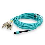 Picture of 25m MPO/UPC to 4xLC/UPC Duplex Aqua OM4 OFNP (Plenum-Rated) 8-Strand Fiber Fanout Cable