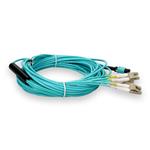 Picture of 25m MPO/UPC to 4xLC/UPC Duplex Aqua OM4 OFNP (Plenum-Rated) 8-Strand Fiber Fanout Cable